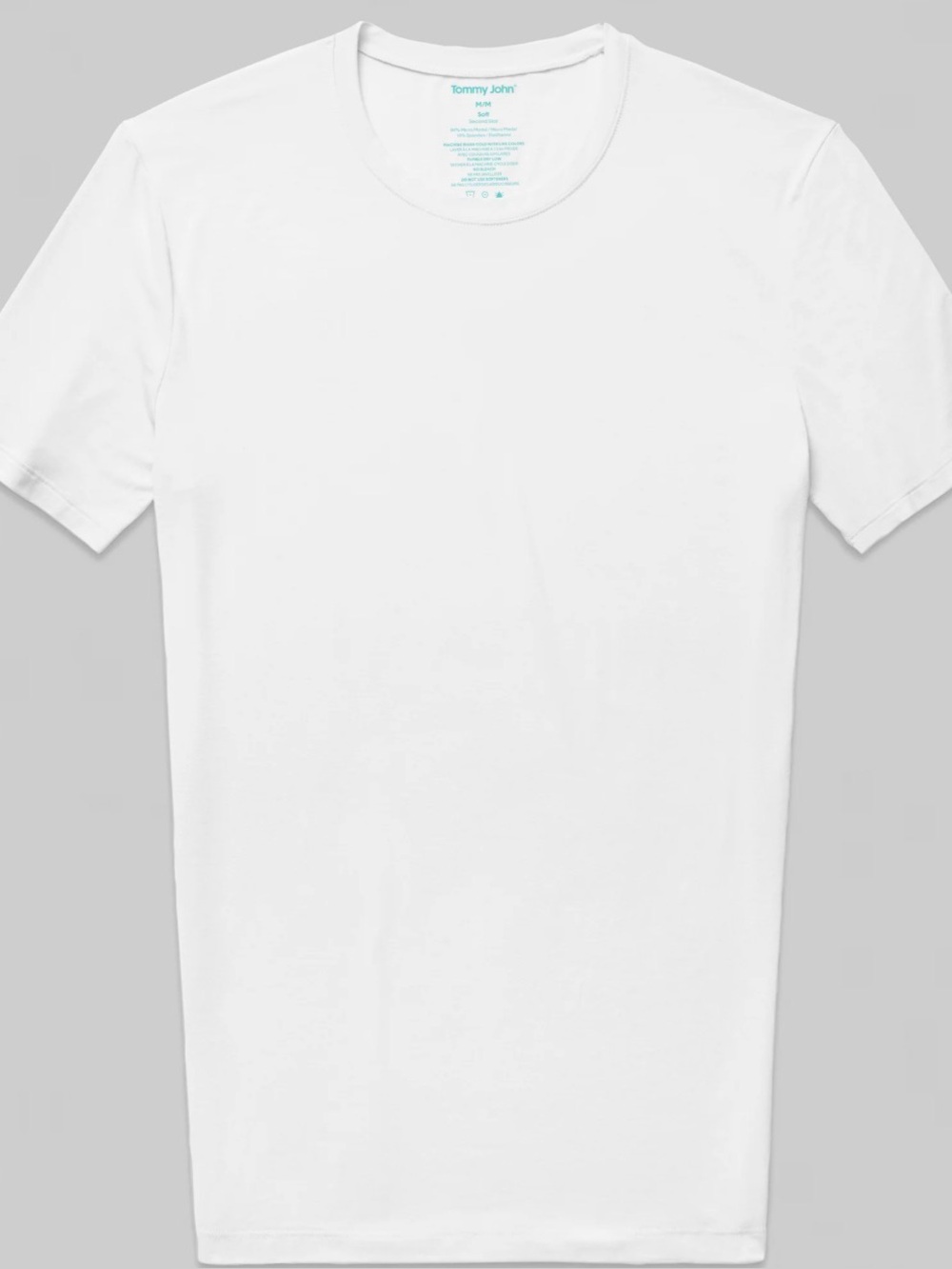 Tommy John White Short Sleeve Crew Neck 2nd‎ skin stay tucked undershirt